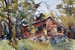 #1 - Barbara Baker, Abandoned, 2021, Watercolor, 20" x 16", 2 lbs, Sold