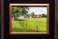 #42 - Brant MacLean, Dexter-Pinckney Farm, 2021, Oil on Canvass, 9" x 12", 1 lb, $300