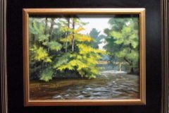 #43 - Brant MacLean, Hudson Mills Rapids, 2021, Oil on Canvass, 11" x 14", 1 lb, $325