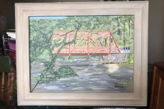 #72 - Donald Sharpe, Delhi Bridge #1, 2021, Acrylic, 15.5" x 19.5", 2 Ibs, $300