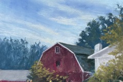 #33 - Janet Kohler, Barry's Barn, 2021, Pastel, 18.5" x 15.5" x 1.5", 5 lbs, $350