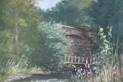 #34 - Janet Kohler, Dexter's Hidden Treasures, 2021, Pastel, 16" x 13" x 2", 5 lbs, $350