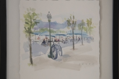 #10 - Jeanette Dyer, Dexter Main Street Scene, 2021, Watercolor, 10" x 10", 3.5 lbs, $425