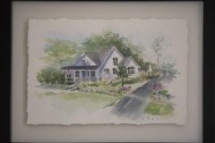 #9 - Jeanette Dyer, House on Broad St., 2021, Watercolor, 8" x 11", 3 lbs, Sold
