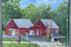 #114 - Lesli Weston, The Cider Mill, 2020, Oil, 16" x 20" x 1", 2 lbs, $350
