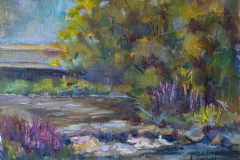 #86 - Pam Siegfried, Stream, 2020, Oil, 15" x 18", 1.5 lbs, $450