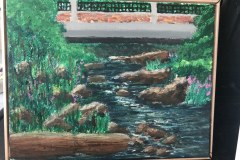 #5 - Mary Dice, Serene Setting, 2021, Acrylic, 11" x 14", 4 lbs, $100