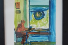 #21 - Shelly Kaye, Cup of Joe, 2021, Mixed Media, 9" x 9", 1 lb, $60