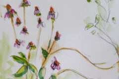 #20 - Shelly Kaye, Pencil Cone Flowers, 2021, Mixed, 9" x 9", 2 lbs, $60