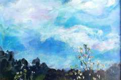 #25 - Shelly Kaye, Queen Anne's Lace, 2020, Acrylic, 14" x 14", 2 lbs, $114
