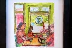 #23 - Shelly Kaye, Tea & Coffee, 2021, Mixed Media, 9" x 9", 1 lb, $60