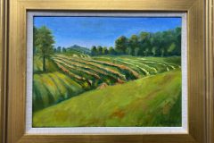 #69 - Thomas Rosenbaum, Corn Rows, 2019, Oil on Canvas, 17" x 22" x 1", 3 Ibs, $200
