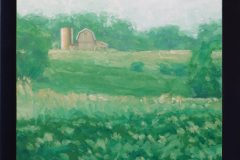 #30 - WanChuan Kesler, Farm Land, 2017, Oil, 12" x 12", 1 lb, $250