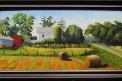 #47 - Brant MacLean, Dexter-Pinckney Road View, 2020, Oil on Canvass, 10" x 20", 1 lb, $350