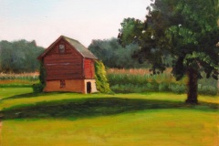 #46 - Brant MacLean, Mast Rd. Outbuilding, 2020, Oil on Canvass, 11" x 14", 2 lb, $325