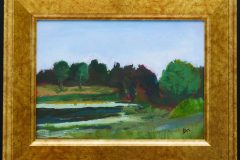 #13 - David Fischer, Green Pond, 2021, Acrylic, 5" x 7", 1 lb, $125