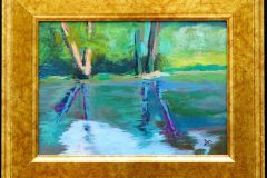 #12 - David Fischer, Huron River, 2021, Acrylic, 5" x 7", 1 lb, $125