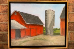#52 - John Murrel, Silo Surrounded, 2021, Oil on Canvass, 12.5" x 15.5" x 1.25", 1 lb, $450