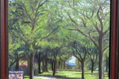 #115 - Lesli Weston, View of Eternity Peace Park, 2017, Oil, 20" x 16" x 1", 2 lbs, $500