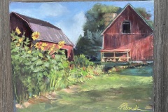 #57 - Linda Pelowski, Morning Sunflowers, 2021, Pastel, 18" x 14", 2 Ibs, $450