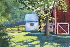 #54 - Linda Pelowski, Stegmuller Farm, 2021, Pastel, 9" x 12", 2 Ibs, $350