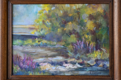 #86 - Pam Siegfried, Stream, 2020, Oil, 15" x 18", 1.5 lbs, $450