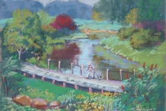 #98 - Sharon Sunday, A Walk in Dexter, 2021, Pastel, 12" x 16", 2 lbs, $350