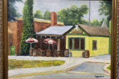 #66 - Thomas Rosenbaum, Hotel Hickman, 2021, Oil on Panel, 22" x 18" x 1", 3 Ibs, $400