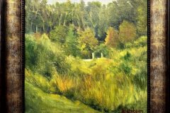 #64 - Thomas Rosenbaum, The Path, 2021, Oil on Panel, 15" x 15" x 1", 2 Ibs, $325